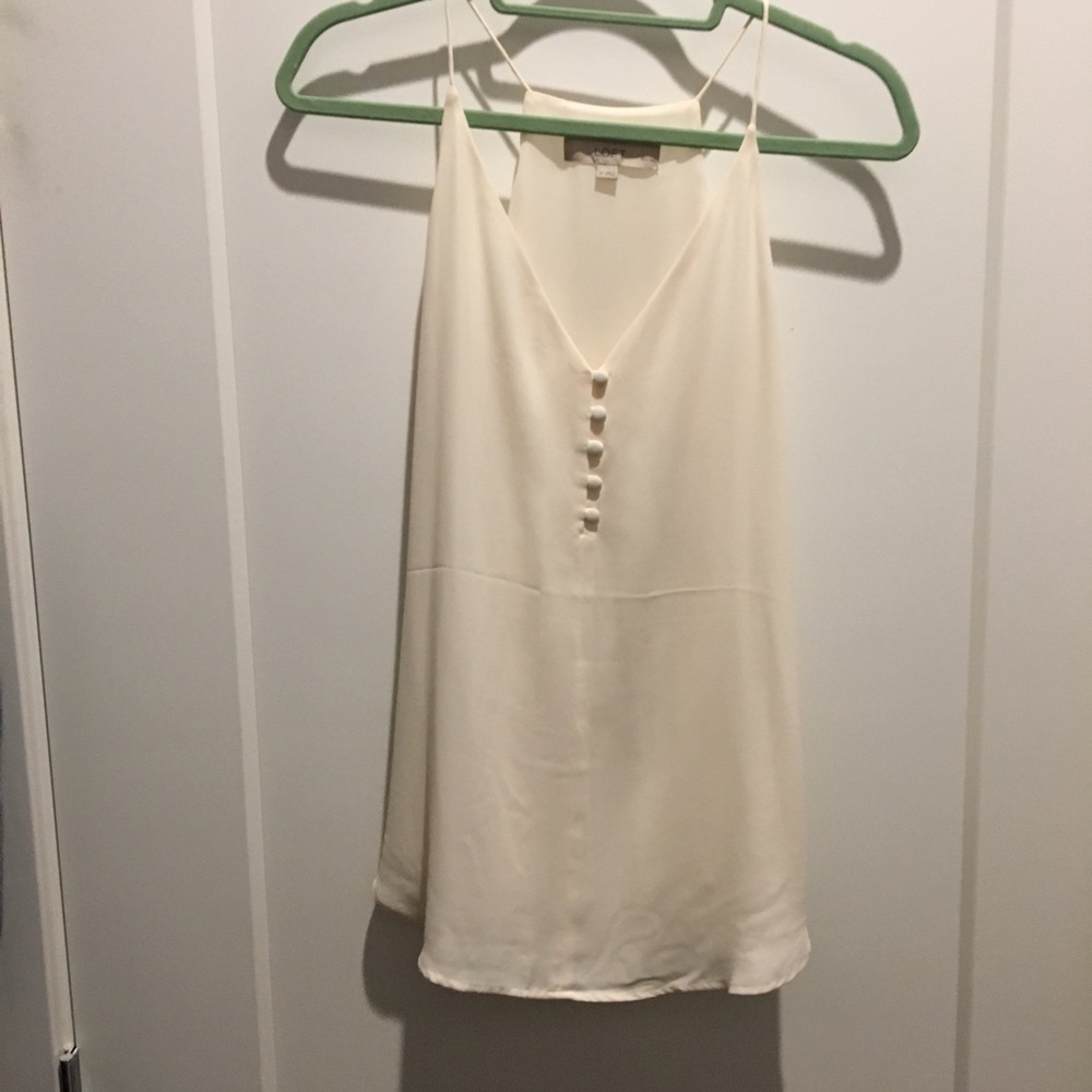 Lined LOFT  tank with front buttons. Size SP